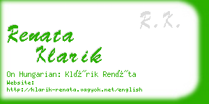 renata klarik business card